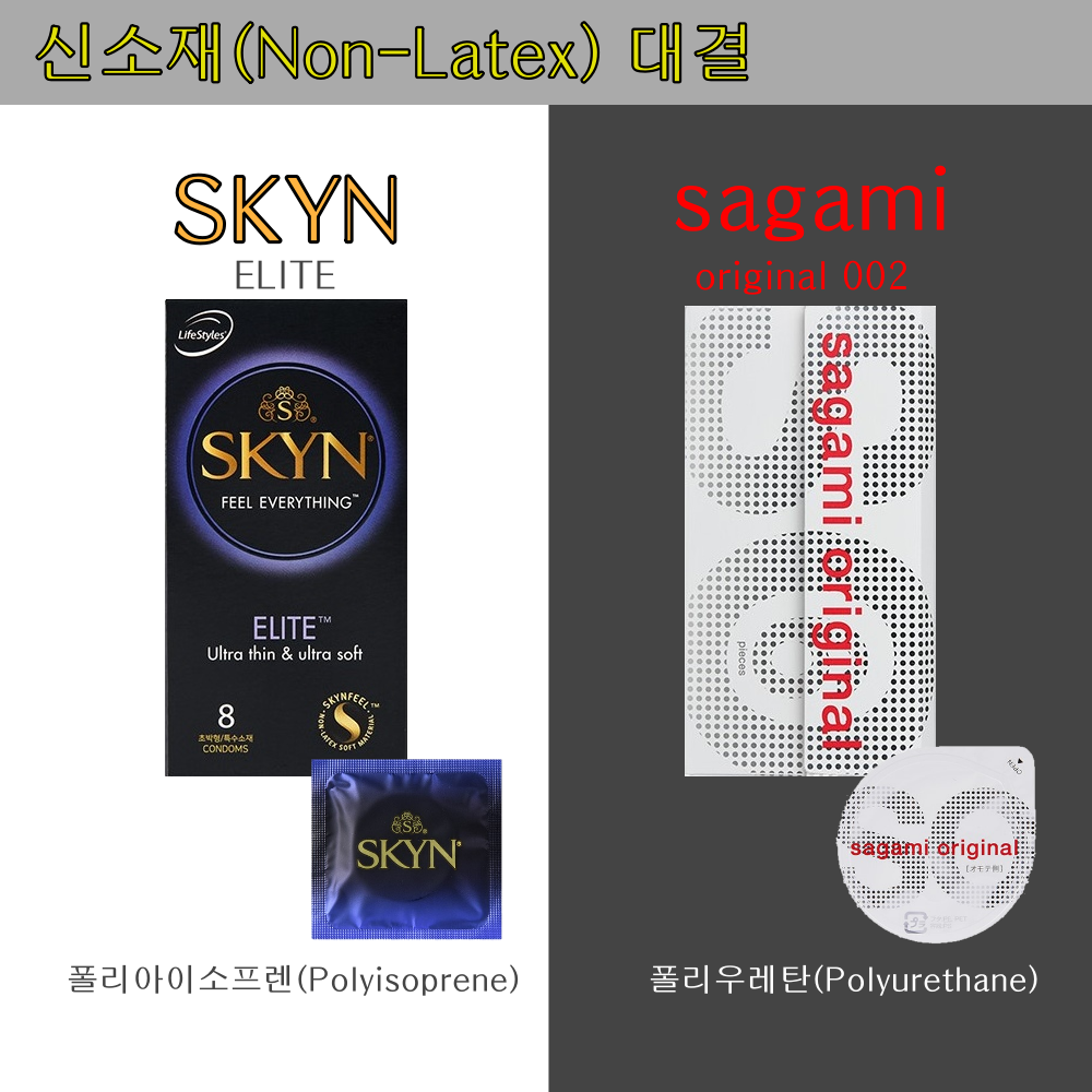 마법성, 신소재 콘돔 대결- SKYN elite vs. Sagami 002 (회원만 구매가능)
